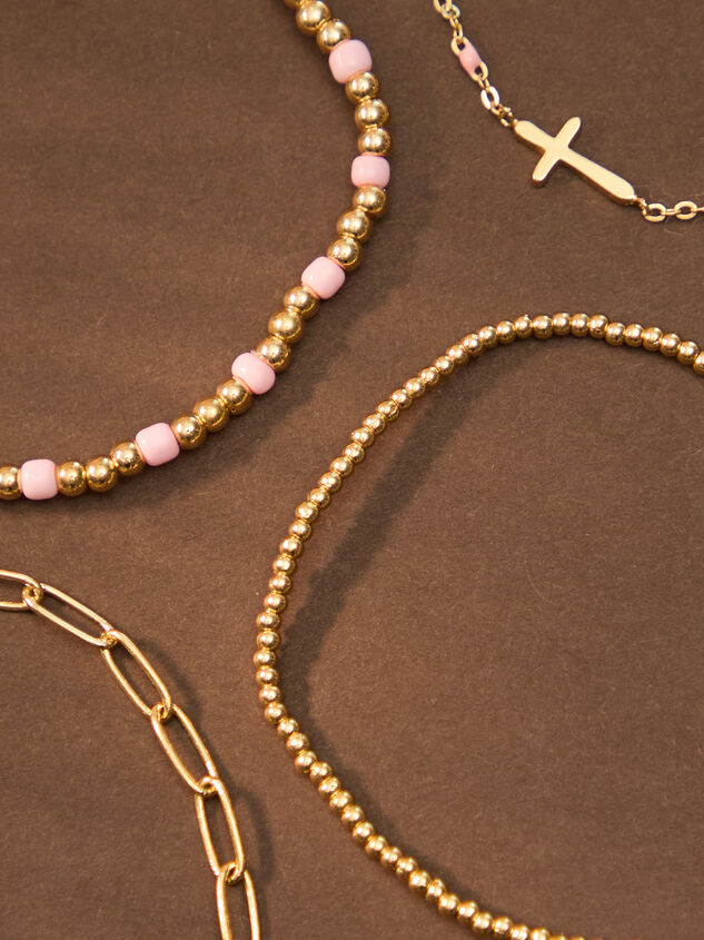 Gold Cross Bracelet Set - TULLABEE