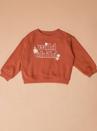 Wild Child Sweatshirt Detail 2 - TULLABEE