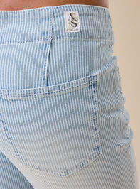 Zoey Striped Flare Jeans Detail 6 - TULLABEE