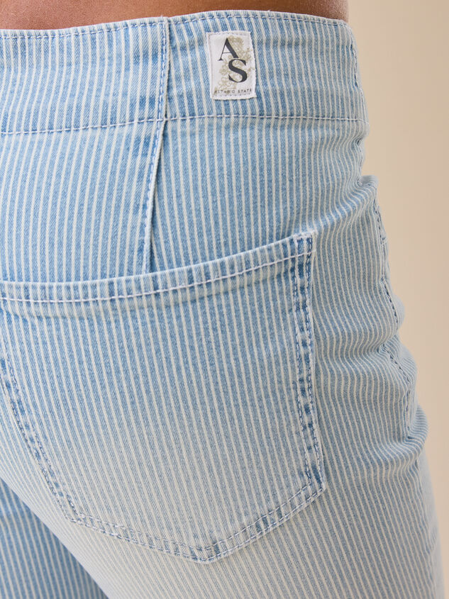 Zoey Striped Flare Jeans Detail 6 - TULLABEE