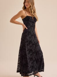 Olympia Velvet Maxi Dress Detail 4 - TULLABEE