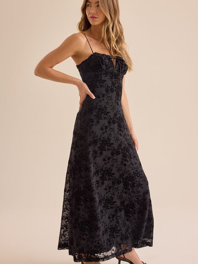 Olympia Velvet Maxi Dress Detail 4 - TULLABEE