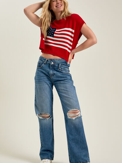 Americana Sweater Vest - TULLABEE