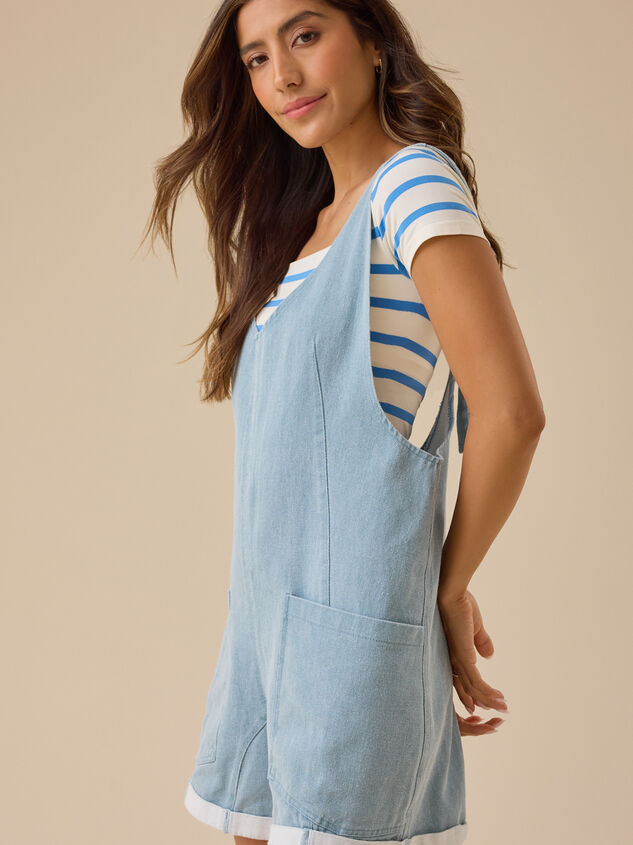 Sally Sleeveless Shortalls Detail 3 - TULLABEE