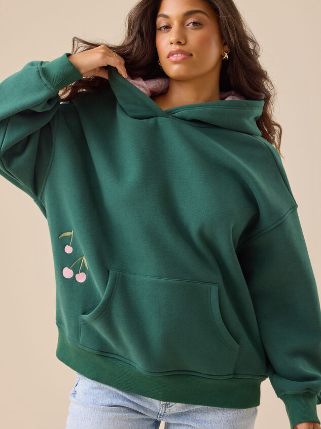 Wild Cherry Hoodie Detail 4 - TULLABEE