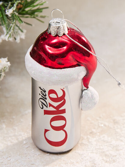 Diet Coke Santa Hat Christmas Ornament - TULLABEE