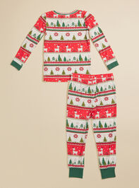 Festive Fair Isle Lounge Set Detail 3 - TULLABEE