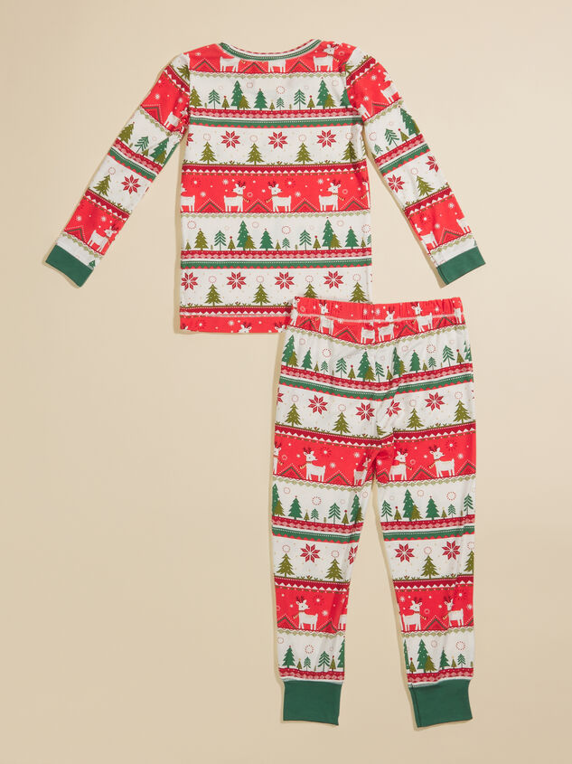 Festive Fair Isle Lounge Set Detail 3 - TULLABEE