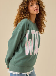 WWJD Striped Pullover Detail 3 - TULLABEE