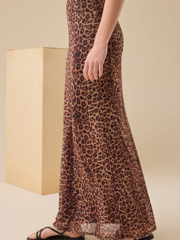 Francie Cheetah Maxi Skirt Detail 4 - TULLABEE