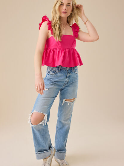 Betsy Bow Back Babydoll Tank - TULLABEE