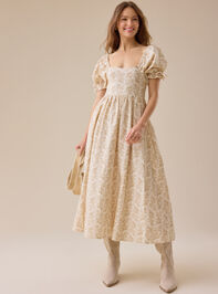 Hettie Puff Sleeve Mama Midi Dress - TULLABEE