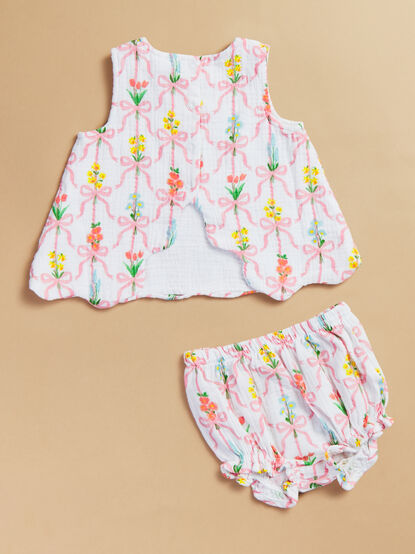 Taffeta Bouquet Top and Bloomer Set - TULLABEE