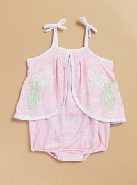 Kylie Gingham Swing Front Bubble Detail 2 - TULLABEE