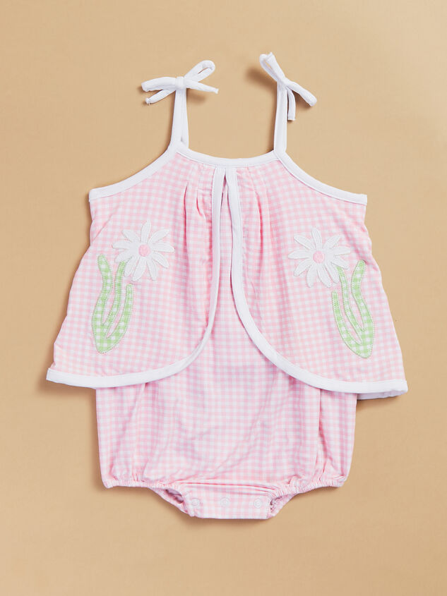 Kylie Gingham Swing Front Bubble Detail 2 - TULLABEE