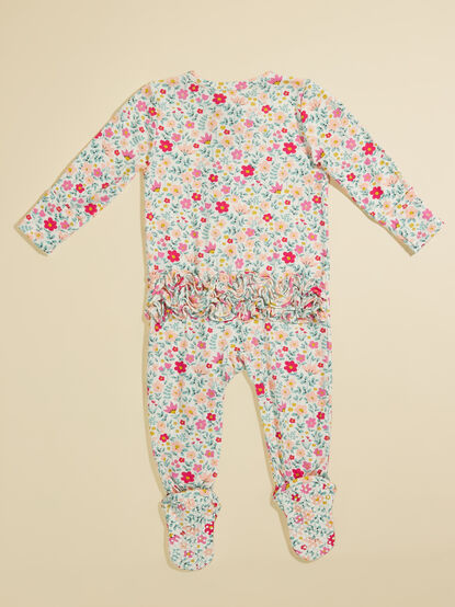 Phoebe Floral Ruffle Footie - TULLABEE