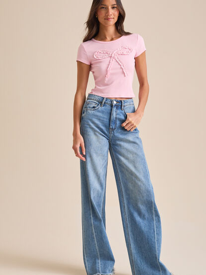 Lace Bow Baby Tee - TULLABEE
