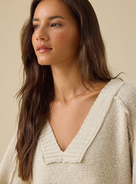 Joan V-Neck Boxy Sweater Detail 3 - TULLABEE