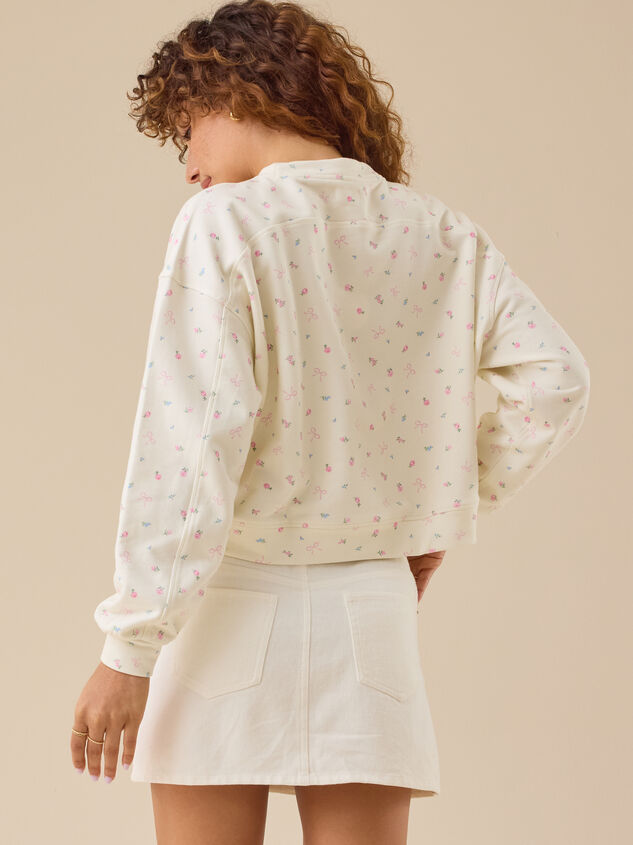 Felicity Floral Bow Mama Sweatshirt Detail 4 - TULLABEE