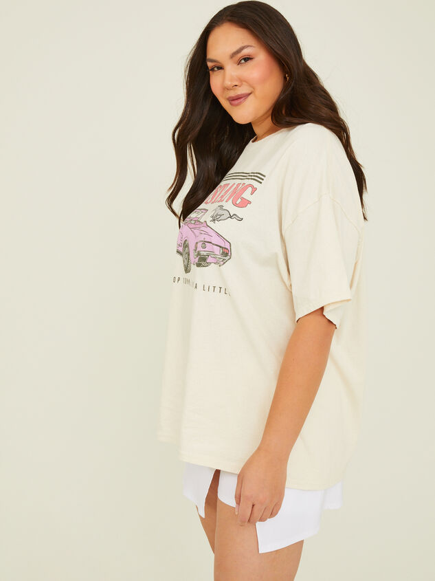 Ford Mustang Oversized Tee Detail 3 - TULLABEE