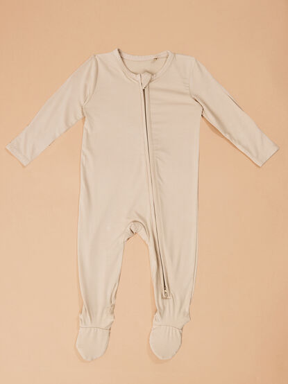 Cozy Sand Zip Footie - TULLABEE