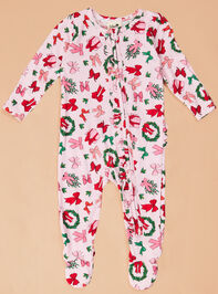 Christmas Cheer Ruffle Footie - TULLABEE