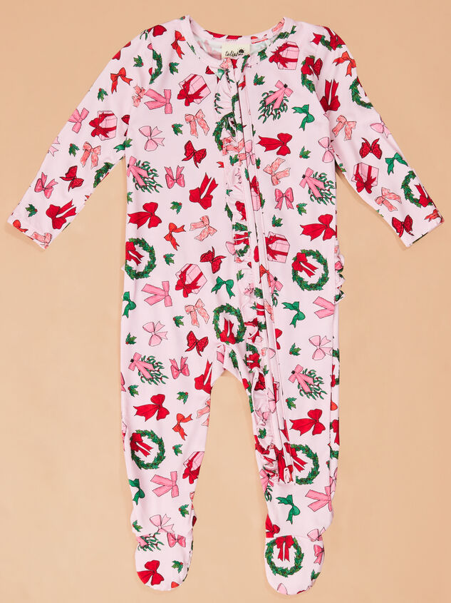 Christmas Cheer Ruffle Footie - TULLABEE