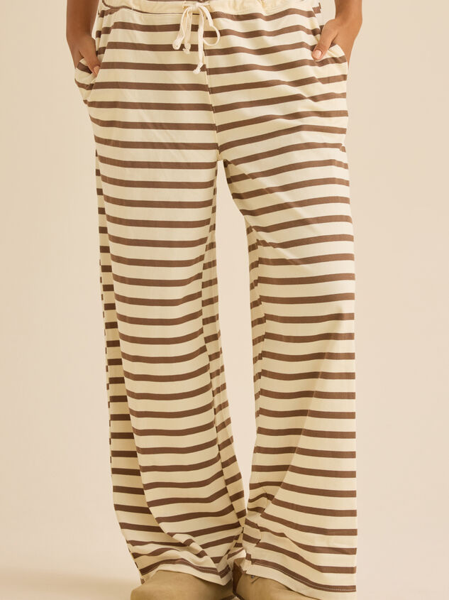 Finley Striped Lounge Pants Detail 2 - TULLABEE