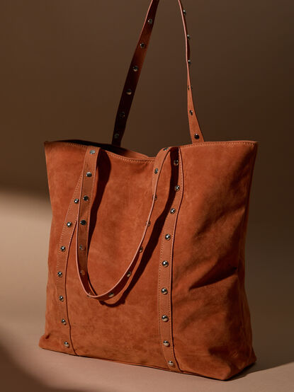Jackson Studded Suede Tote - TULLABEE