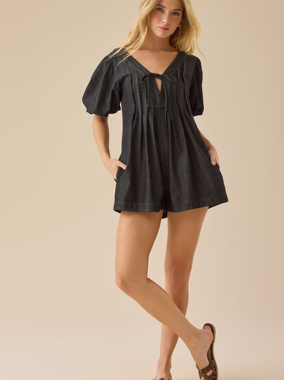 Evie Puff Sleeve Romper - TULLABEE