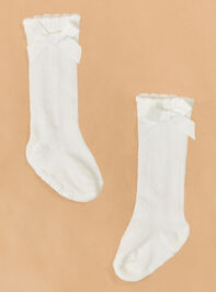 Bella Bow Knee High Socks by Mudpie - TULLABEE
