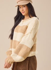 Fawn Striped Sweater Detail 5 - TULLABEE