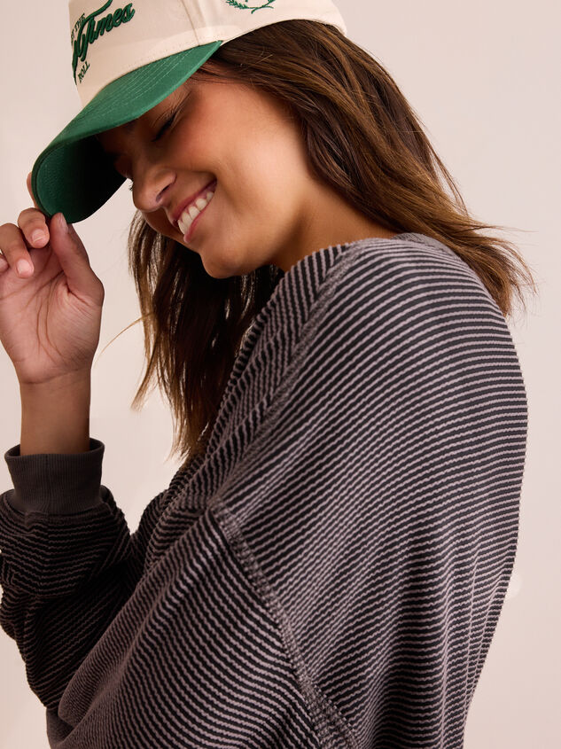 Dig Deep Striped Crewneck Detail 3 - TULLABEE
