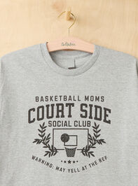 Courtside Mom Graphic Tee Detail 2 - TULLABEE