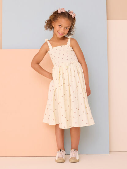 Laura Dot Smock Dress - TULLABEE