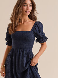 Mylee Textured Midi Dress Detail 3 - TULLABEE