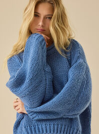 Maeve Chunky Roll Neck Sweater Detail 4 - TULLABEE