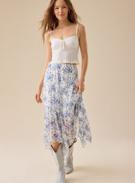 Embry Floral Midi Skirt Detail 6 - TULLABEE