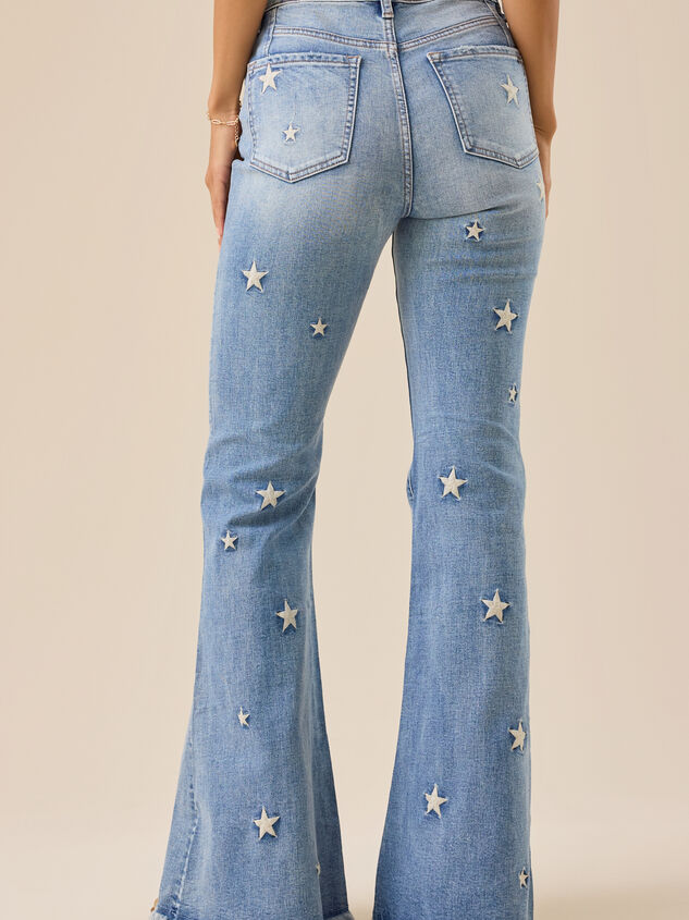 Anslie Star Embroidered Jeans Detail 5 - TULLABEE