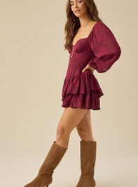 Tanner Jacquard Layered Romper Detail 4 - TULLABEE