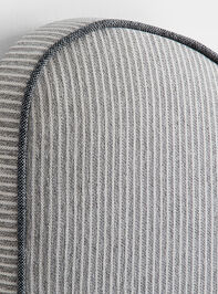 Gemma Stripe Upholstered Headboard Detail 4 - TULLABEE