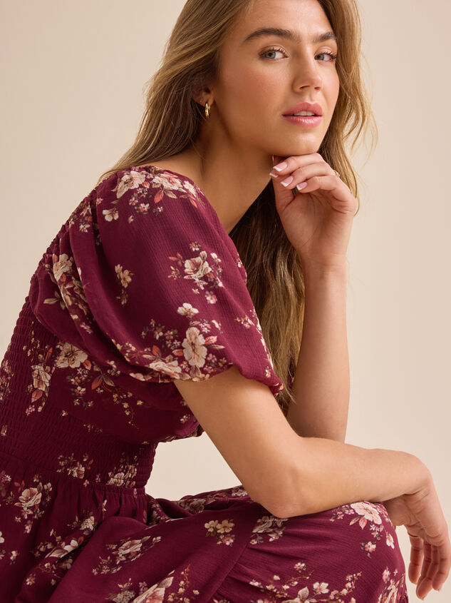 Livia Floral Maxi Dress Detail 4 - TULLABEE