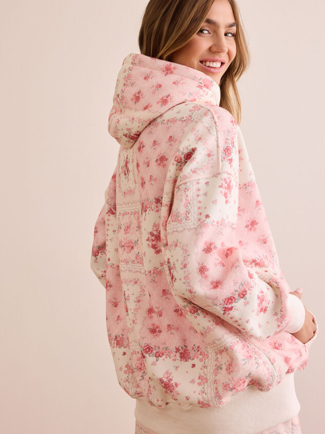 Flourishing Floral Patchwork Hoodie Detail 5 - TULLABEE