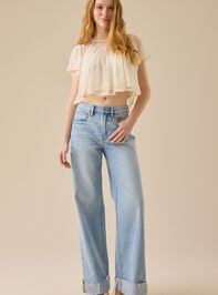 Donna Lace Babydoll Top Detail 2 - TULLABEE