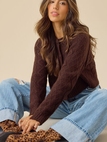Shauna Cable Knit Cardigan - TULLABEE