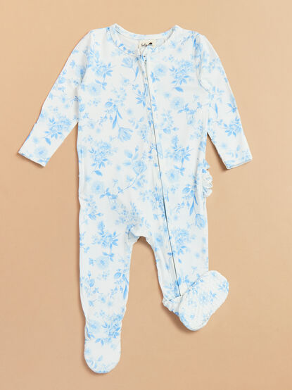 Sierra Floral Ruffle Footie - TULLABEE