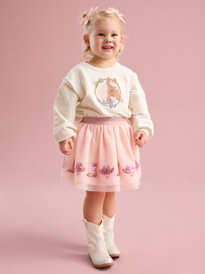 Pony Pal Embroidered Sweatshirt - TULLABEE