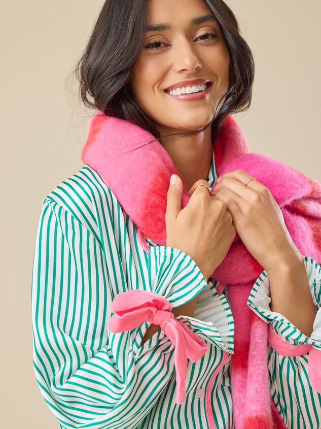 Kimber Festive Patch Satin Sleep Top Detail 6 - TULLABEE