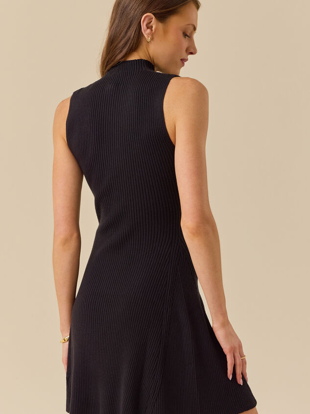 Crystal Mock Neck Sweater Dress Detail 4 - TULLABEE
