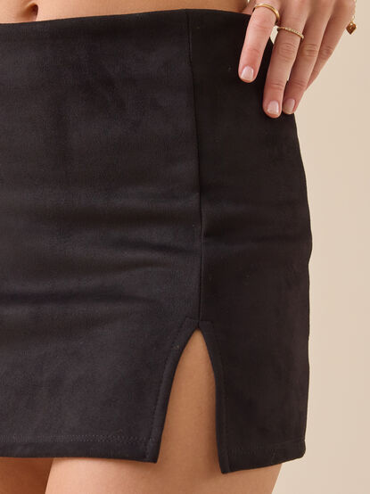 Rory Suede Notch Skirt - TULLABEE
